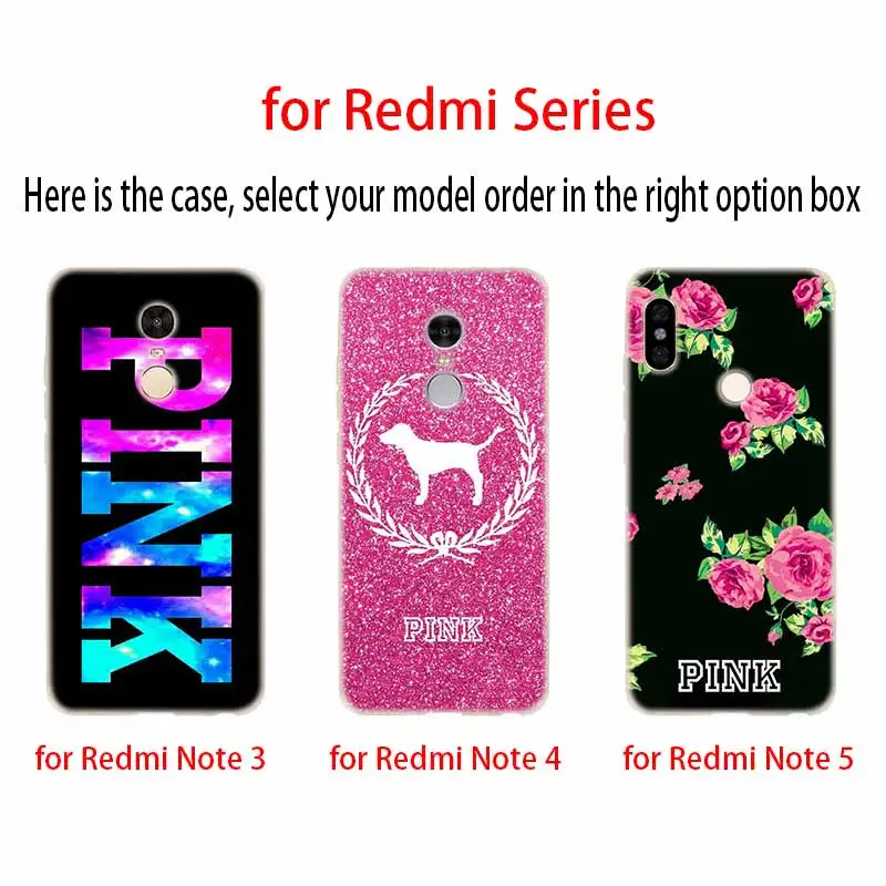 Розовый прозрачный силиконовый чехол для Xiaomi Redmi 9A 8A 7A 6A 9AT Note 9 8 7 6 5 Pro 8T 9S Чехлы