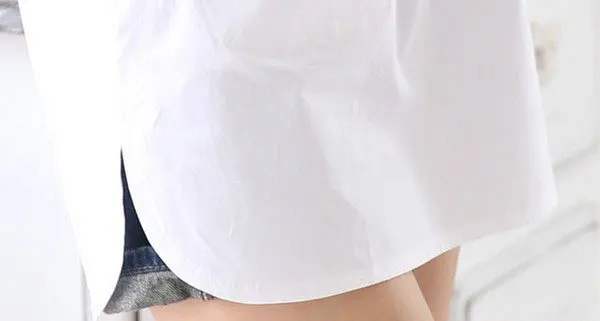 Женская блузка с длинным рукавом осенне зимняя белая блузка|cotton blouse|blouses pluslong sleeve