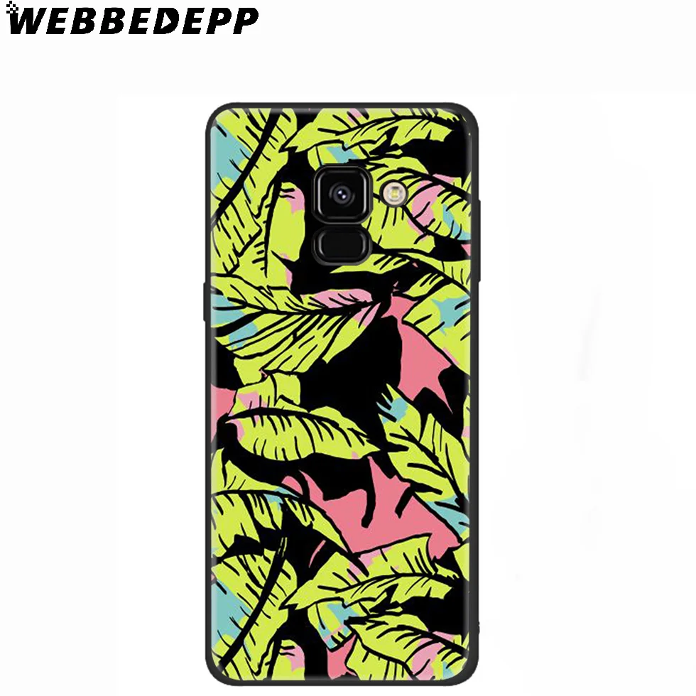 WEBBEDEPP Vintage Plant Leaf Silicone Case for Samsung Galaxy A3 A5 A6 A7 A8 A9 A10 A20 A30 A40 A50 A70 M10 M20 M30 |