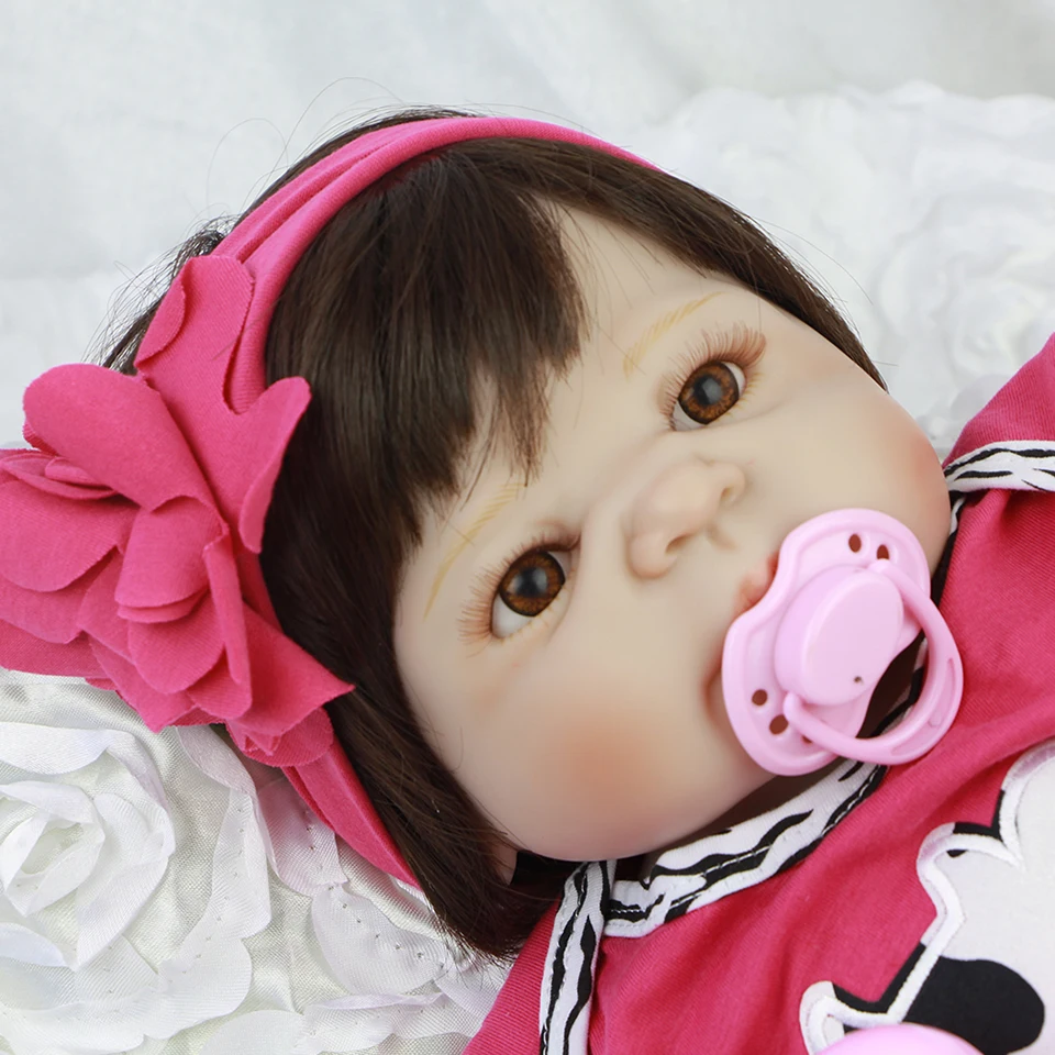 Bebe Real reborn Full body silicone baby girl dolls 22inch 55cm newborn alive child gift surprise toys | Игрушки и хобби