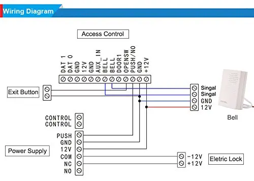 Проводной дверной звонок 12 в пост. Тока система контроля доступа для дома и офиса