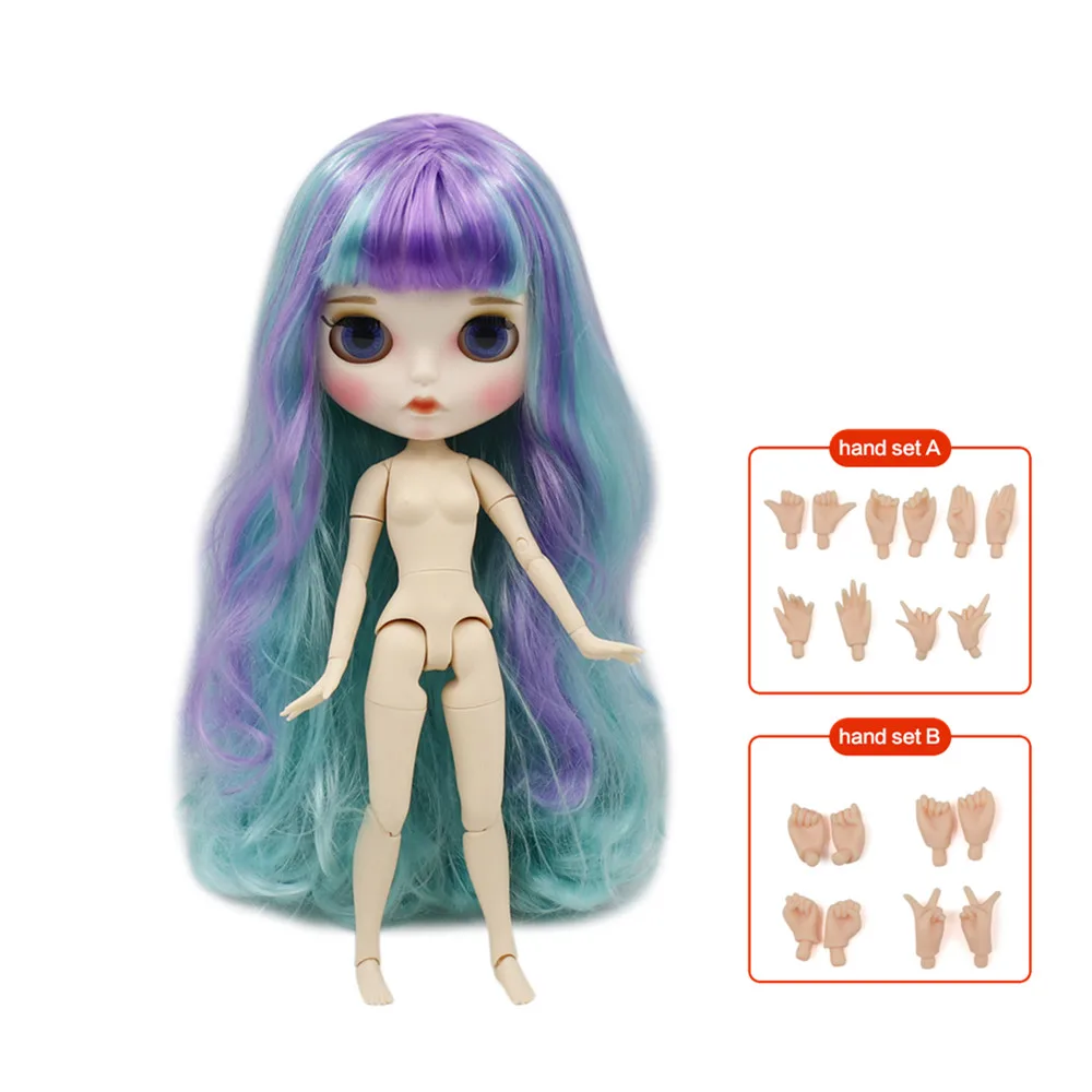 BL42687216 ICY factory blyth кукла Обнаженная соединение тела с ручным набором A& B новая матовая Лицевая панель белая кожа модные куклы подарок Специальное предложение - Цвет: BL42687216
