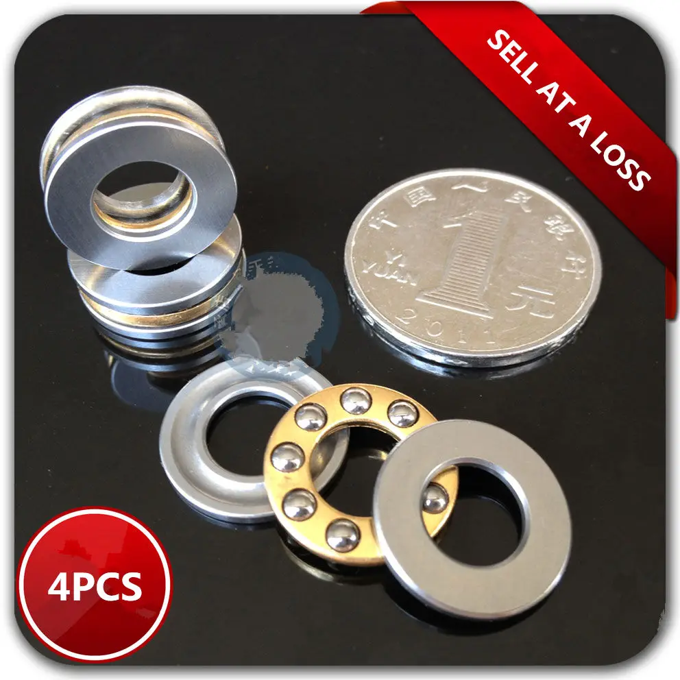 

4PCS/LOT BS066 High quality Miniature plane bearing plain surface bearing F5-10M/11M/12M thrust ball bearing