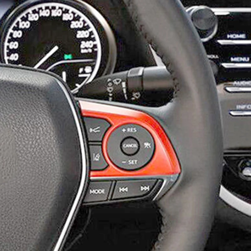 Продажа ~ 3x красная хромированная отделка рулевого колеса для 2019 Toyota Corolla хэтчбек