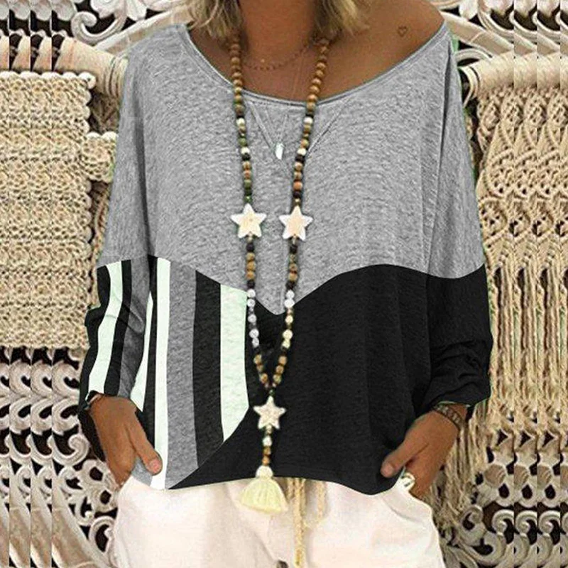 Женские топы для женщин блуза Летняя Повседневная стильная контрастная цветная