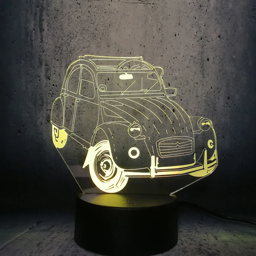 Модель автомобиля 3D светодиодный светильник классический винтажный