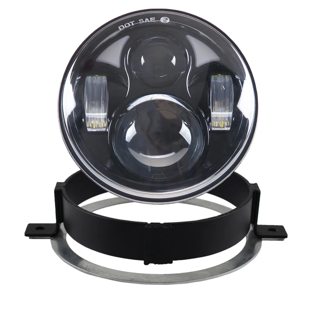 WM-557C-Black Фара мотоцикла для Honda VTX 1300/1800 фар 1 шт. 5,75 дюймов светодиодные фары с 1 набором кронштейна для крепления - Цвет: WM-557C-Black