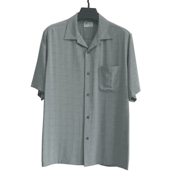 Рубашка мужская сверхбольшого размера шелковая вискоза короткий рукав