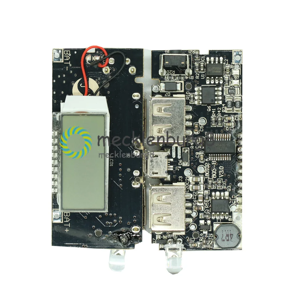Двойной USB 5V 1A 2.1A мобильный Банк питания 18650 зарядное устройство PCB ЖК дисплей