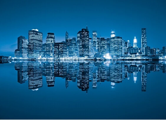 Custom photo wallpaper.Manhattan New York City.Modern 3D murals for living room bedroom kitchen wall waterproof PVC wallpaper |