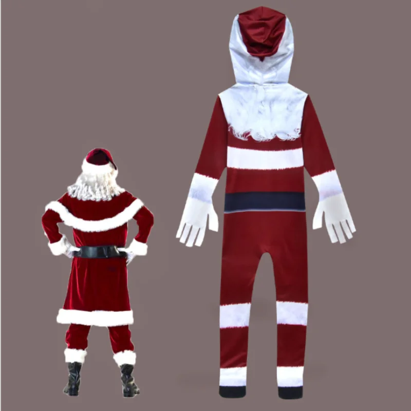 boys kids merry christmas gifts children Santa Claus cosplay clothing suit party dress coverall Onesies clothes 3-14Y |