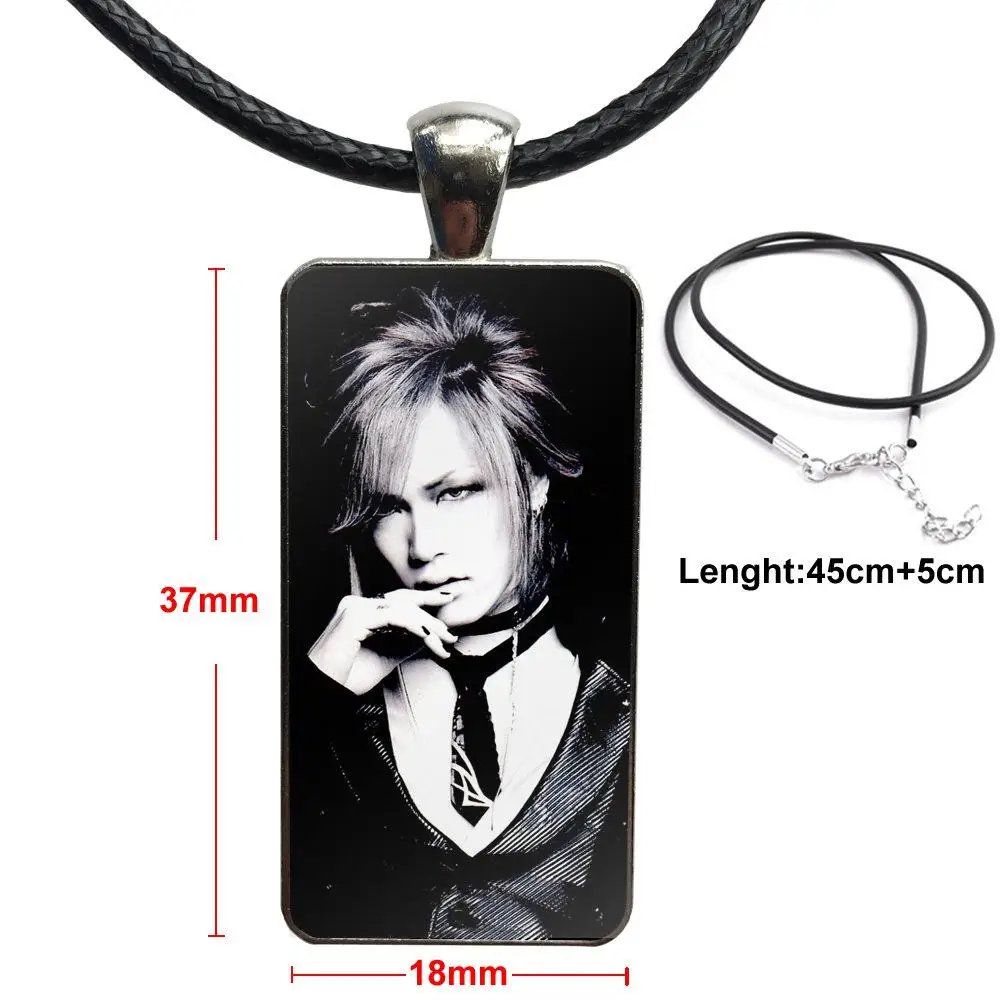 Газета Uruha из нержавеющей стали цвет стеклянный кабошон с прямоугольной формы кулон колье ожерелье для девочек подарок ручной работы - Окраска металла: as picture