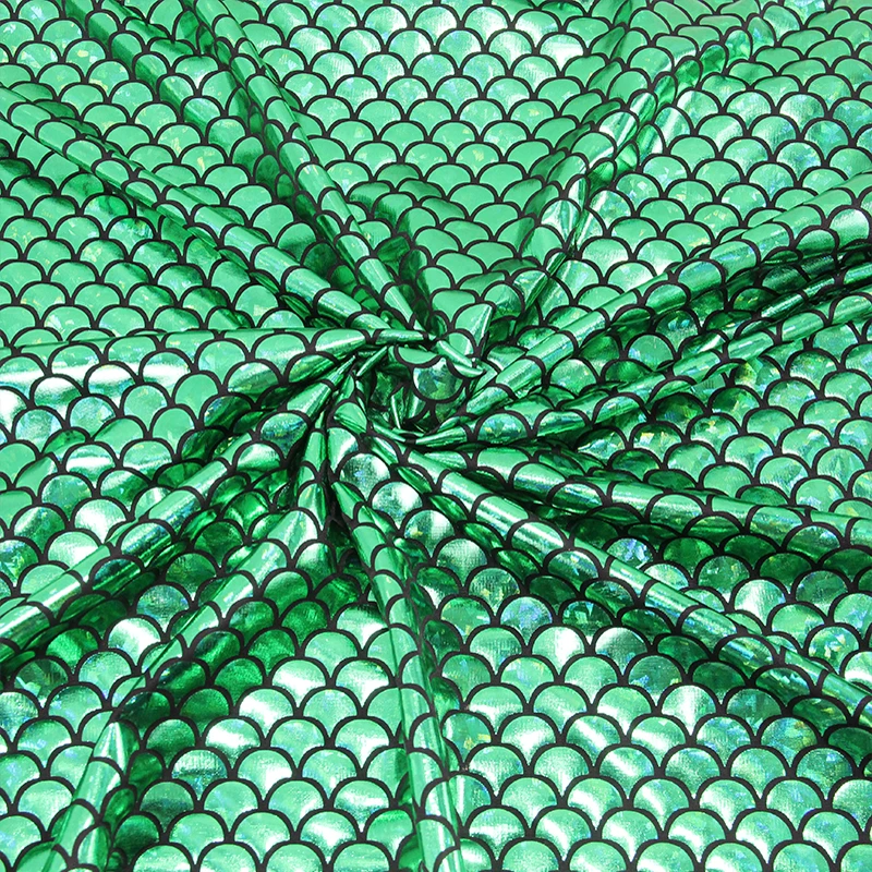 Дэвид Энджи 50*145 см 2 способа стрейч Лоскутная Лазерная трикотажная ткань рыбья