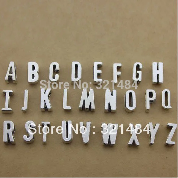 

260 шт 11x7x2 мм DIY ювелирные аксессуары античное серебро Винтаж 26 Алфавит ювелирные подвески разделительные бусины слайдер