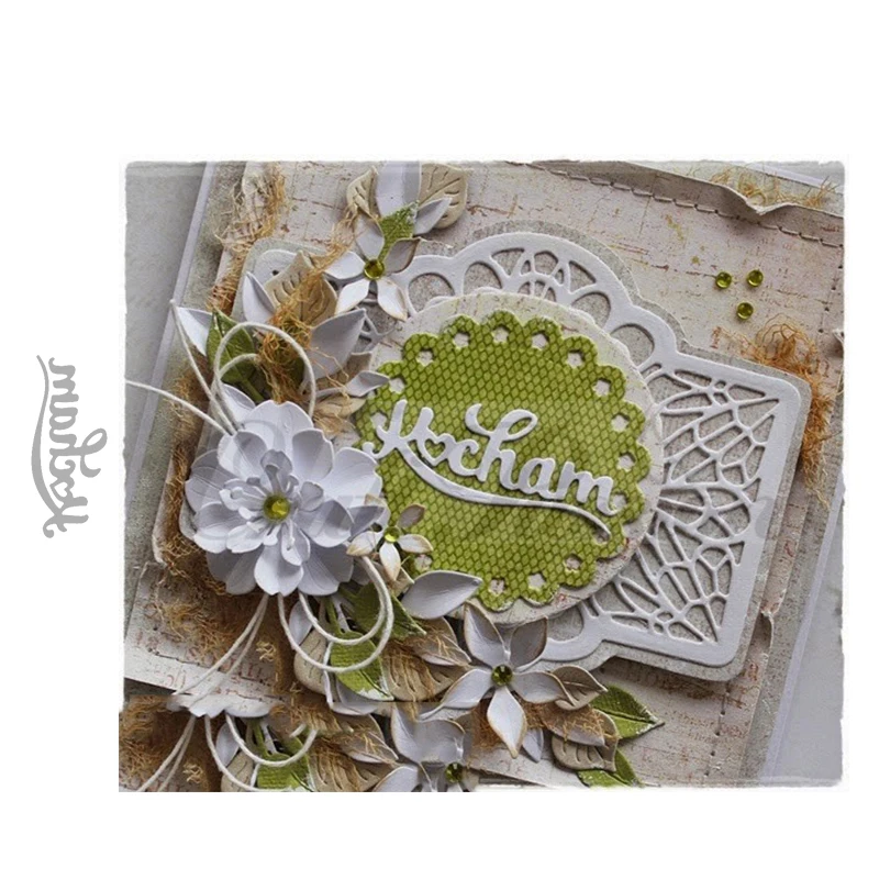 Mmao Crafts Металлические Стальные режущие штампы новый трафарет Kocham для