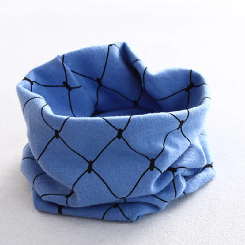 Новый хлопковый Детский шарф в клетку с рисунком Совы и рыбы Зимние теплые