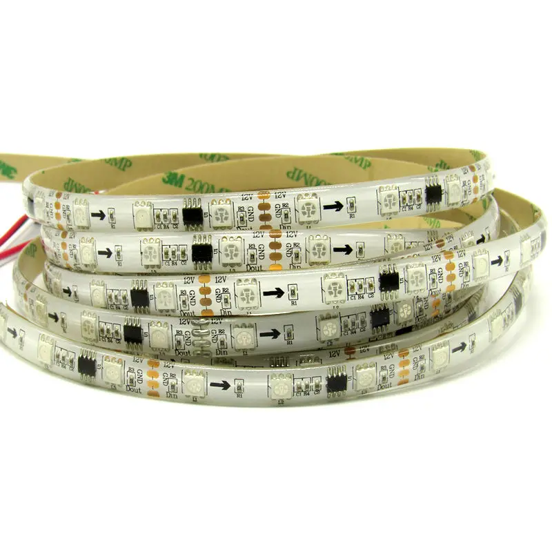 5 м 48 Светодиодный s/M 16 пикс./м WS2811 цифровая SMD 5050 RGB светодиодный ная лента 12 В