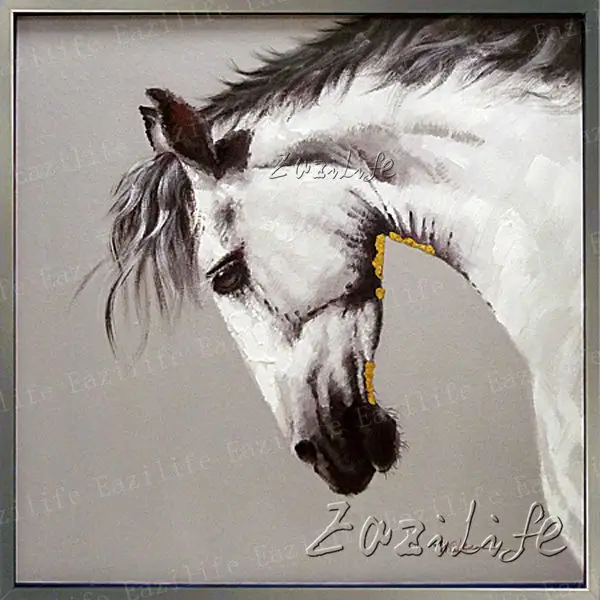 

Horse Animal Oil painting On Canvas Wall Pictures Paintings For Living Room Wall Art plattle knife modern abstract hand painted
