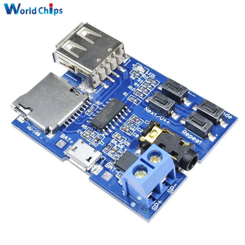 Micro USB MP3 модуль TF карта U диск Плата декодера с форматом Расшифровка усилителей