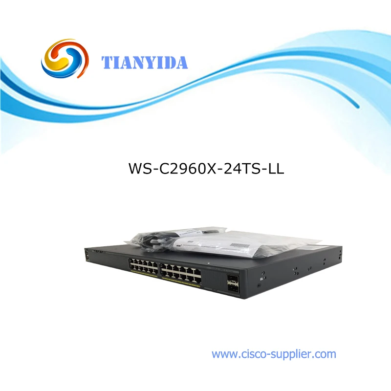 WS-C2960X-24TS-LL 24 Порты Gigabit Ethernet оптоволоконный коммутатор