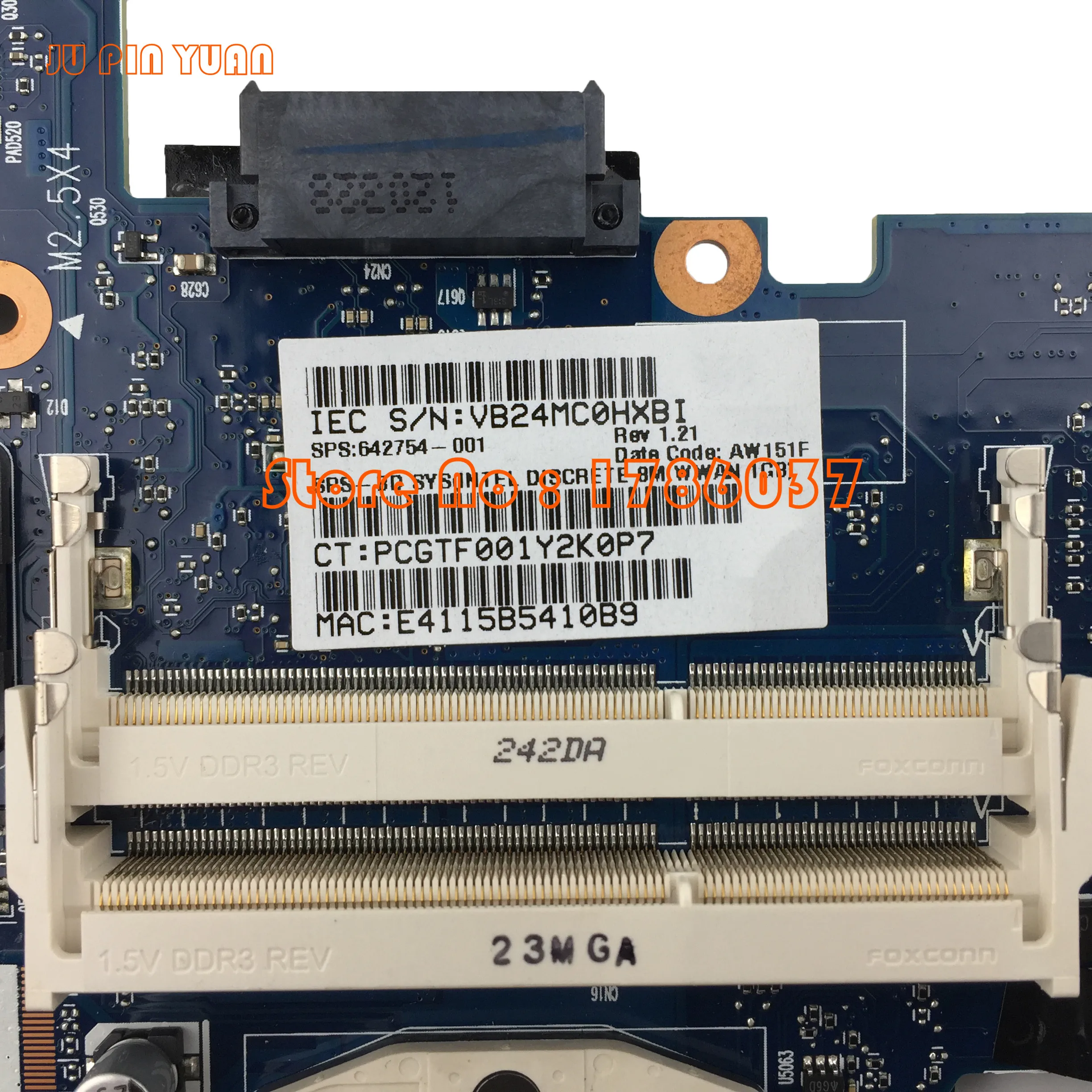 Ju pin yuan 642754-001 6050A2398501-MB-A02 для hp EliteBook 8460P 6460B материнская плата для ноутбука все функции полностью протестированы