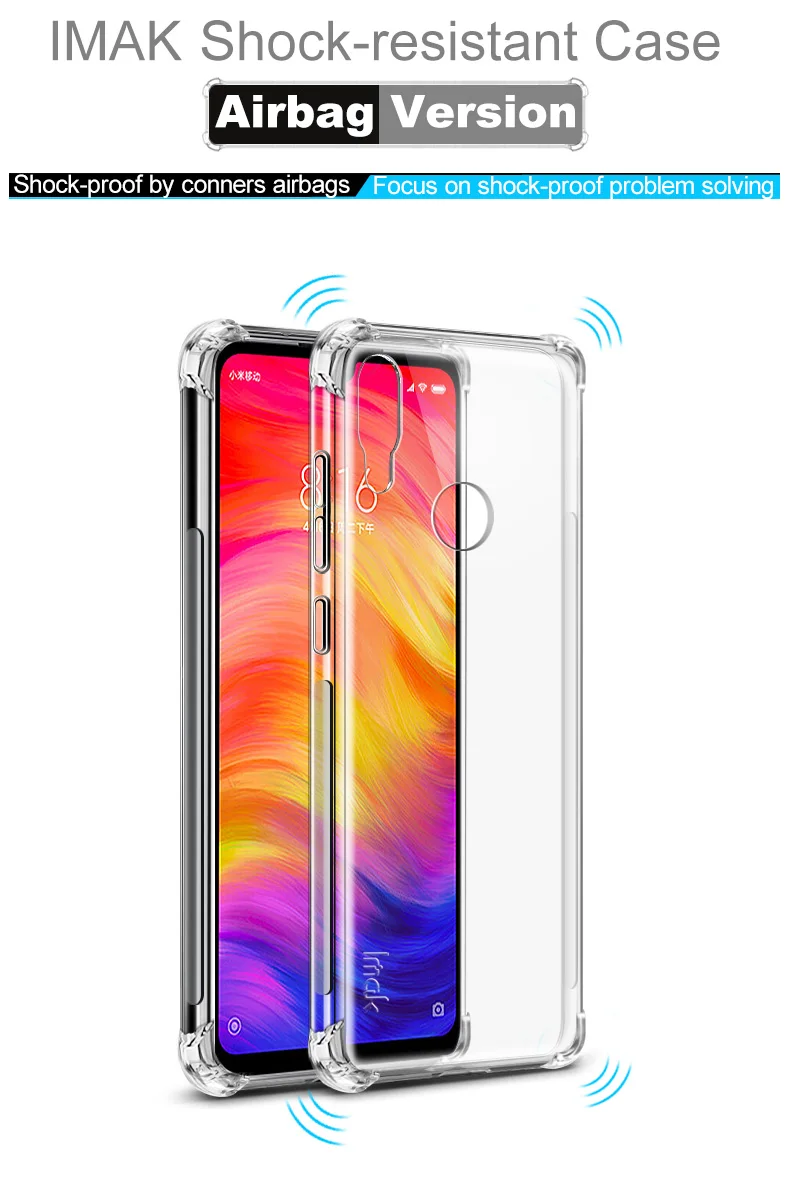 IMAK углы чехол с "воздушной подушкой" для Xiao mi Red mi Note 8 Pro 7 6 7A 6A K20 mi 9T Pro Мягкий ТПУ чехол для Red mi Note8 Матовая силиконовая крышка