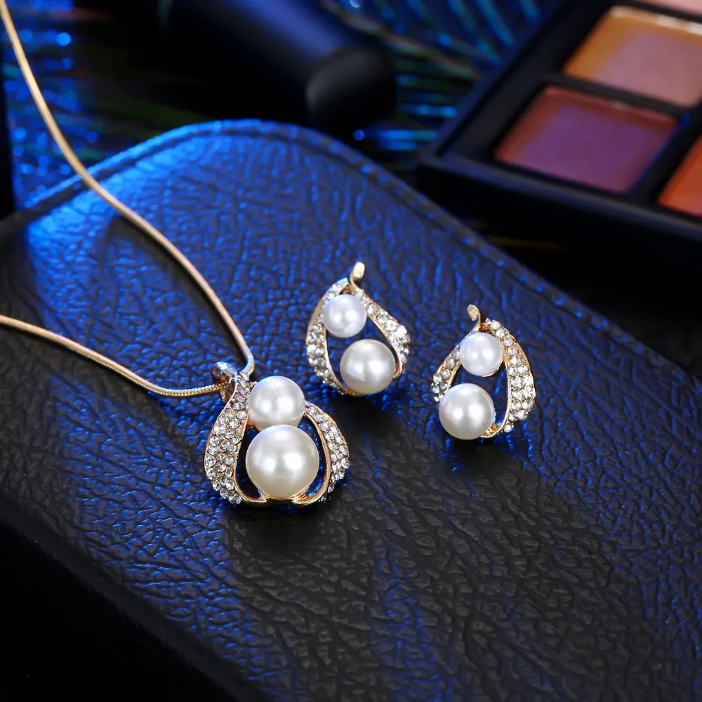 FAMSHIN 2018 Bijoux Роскошные двойные ювелирные изделия из искусственного жемчуга для