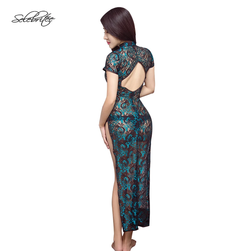 Selebritee китайское платье Qipao эротический костюм для косплея Для Взрослых