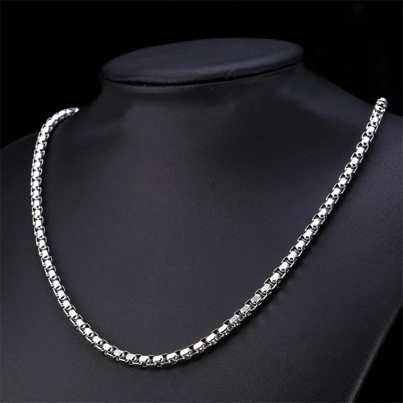 Серебро 925, ожерелье s для мужчин, 5 мм, круглая цепочка, длинное ожерелье, колье, колье, мужские ювелирные аксессуары, подарки,, бижутерия
