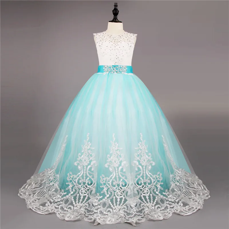 Женские платья для девочек-подростков бальное платье с Мятным цветочным принтом