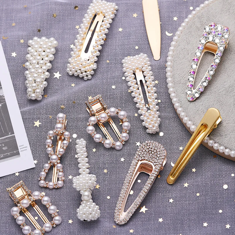 Женские заколки для волос с жемчугом Элегантные Заколки ручной работы