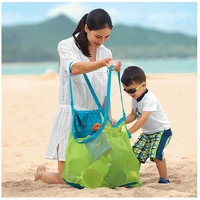1pcs beach bag mesh stay away from sand durable indoor outdoor portable hand bag swimming sport toys storage for children kids