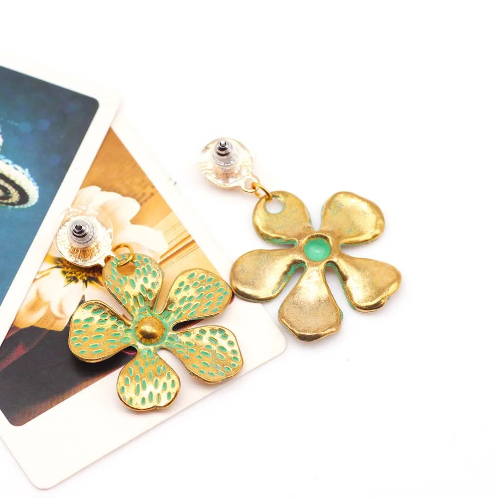 Sell Lots Of Ancient Bronze Five Petals Stud Earrings Is Natural Vintage Ways Popular Jewelry Sale | Украшения и аксессуары
