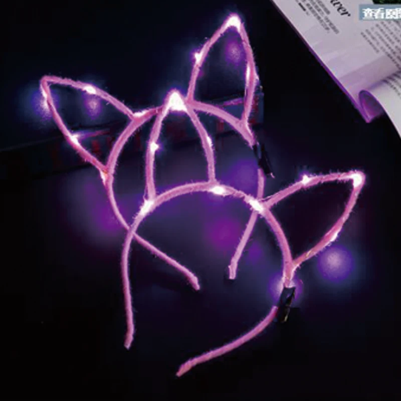 Glow Headband LED Light Luminous Rabbit Ears wedding decoration bachelorette party birthday decorations kids | Дом и сад