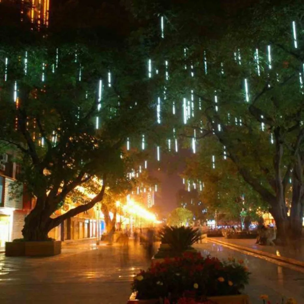 50 см метеоритный дождь труба струнный светильник LED падающая Лампа