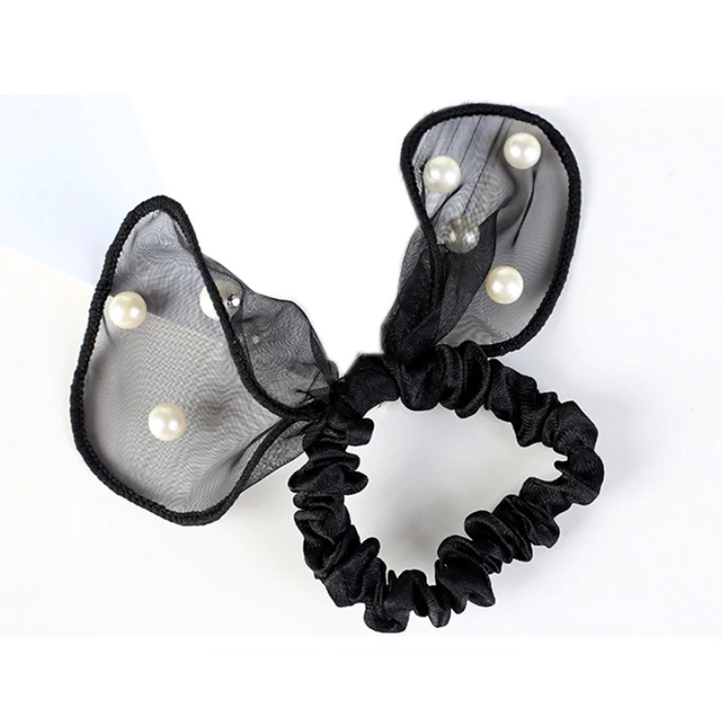 

New Crystal Pearls Beads Hair Ties Elastic Hair Bands For Women Hair Rope Scrunchies Ponytail Holders Rubber Hair Accessories