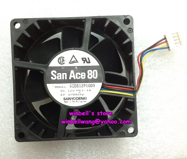 Фото Оригинальный вентилятор San Ace 80 9G0812P1G09 12 В 1 А 8038 8 см большой воздушный поток 3 Оригинальный вентилятор San Ace 80 9G0812P1G09 12 В 1 А 8038 8 см большой воздушный поток 3