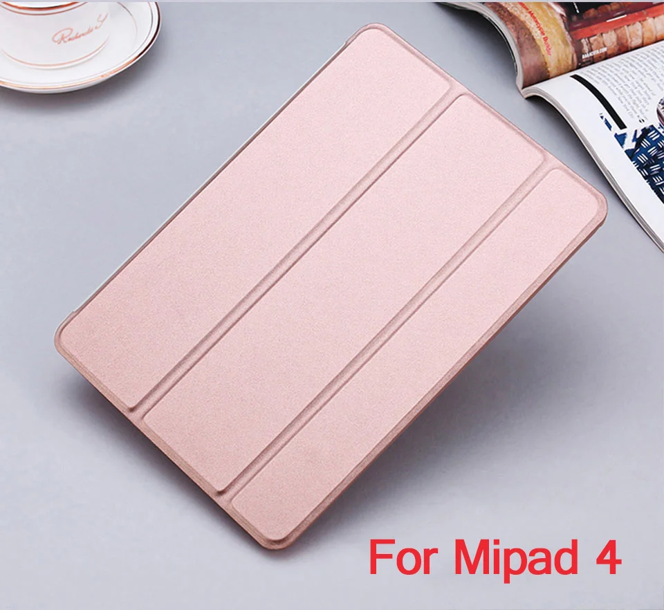 pink for mipad 4 Mi pad 4 чехол из искусственной кожи ультра тонкий чехол для Xiao mi pad 1 2 3 mi Pad 4 Plus mi pad1 mi pad2 mi pad3 задняя смарт-крышка защитная - Цвет: pink for mipad 4