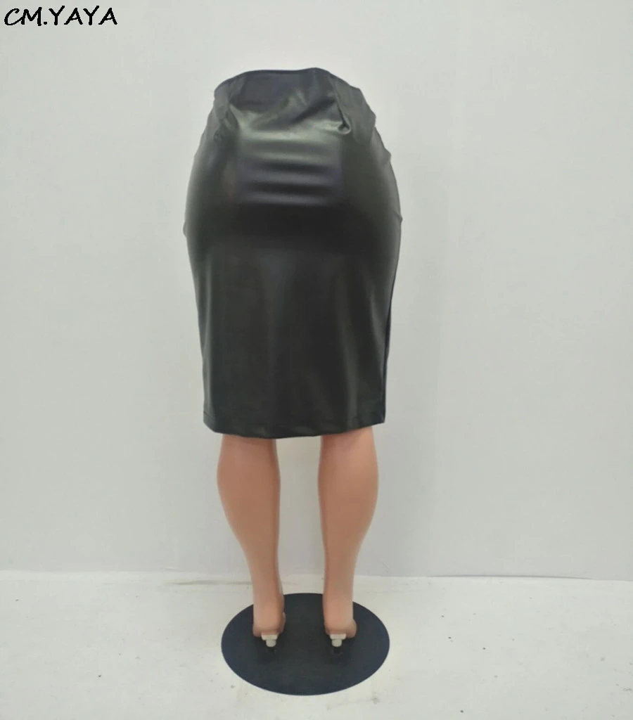 Модная женская юбка с завышенной талией новая черная облегающая миди из