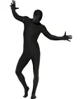 Костюм зентай из лайкры и спандекса с капюшоном, черная кожа, обтягивающие нейлоновые костюмы зентай для Хэллоуина вечерние, Косплея