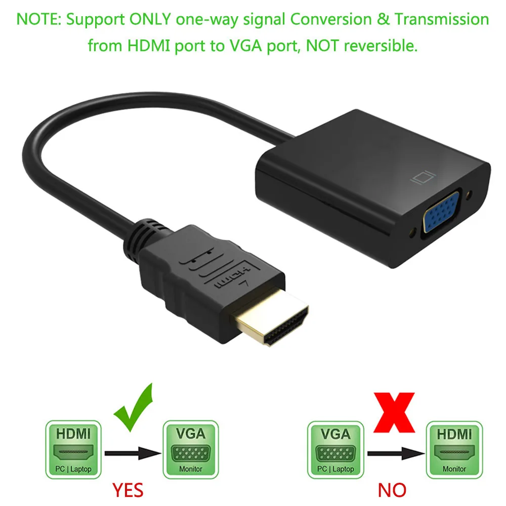 Full HD 1080P HDMI к VGA адаптер цифро-аналоговый преобразователь кабель для Xbox PS4 ПК ноутбук ТВ коробка к проектору дисплей HD tv