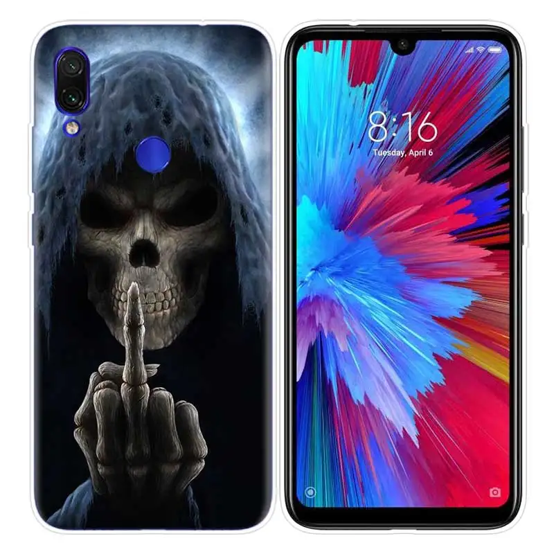 Чехол с черепом для Xiao mi Red mi Note 7 7S K20 Y3 GO S2 6 6A 7A 5 Pro mi Play 9T A1 A2 8 Lite Poco F1 - Цвет: 03
