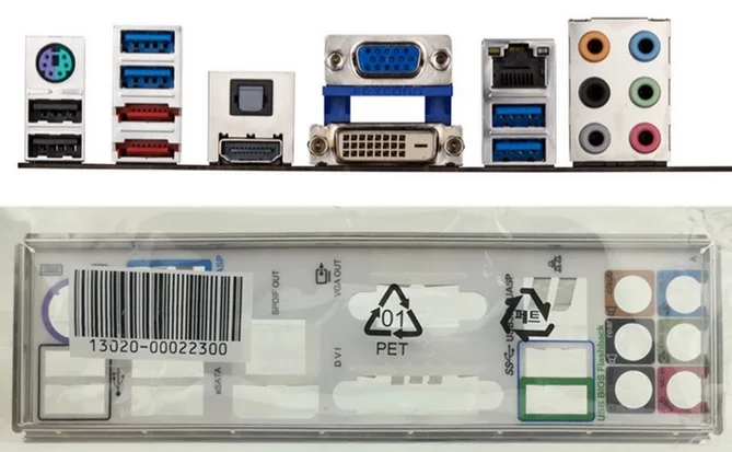 Новая задняя панель I/O для материнской платы P8Z77 M PRO бесплатная доставка|p8z77-m