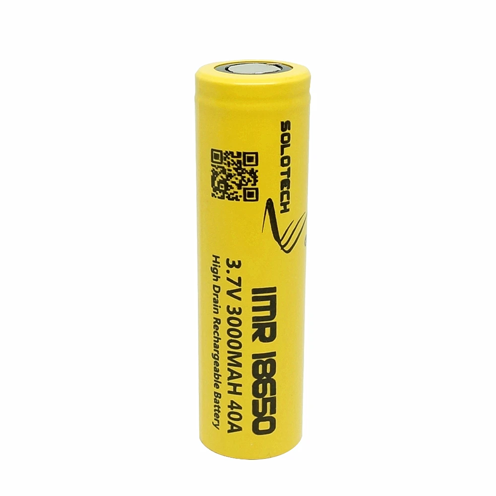 2 шт. solotech 18650 3 7 V 40A Li-Ion Перезаряжаемые Батарея 3000 мАч для электронных сигарет SMOK