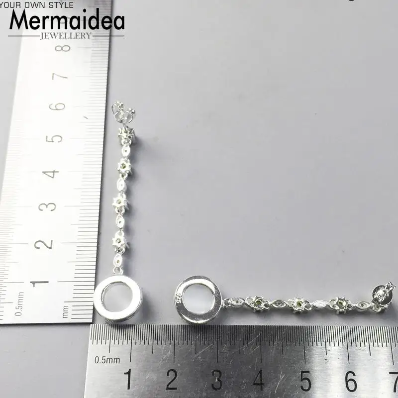 Серьги-капельки черная звезда из посеребренной кармы хорошие ювелирные изделия