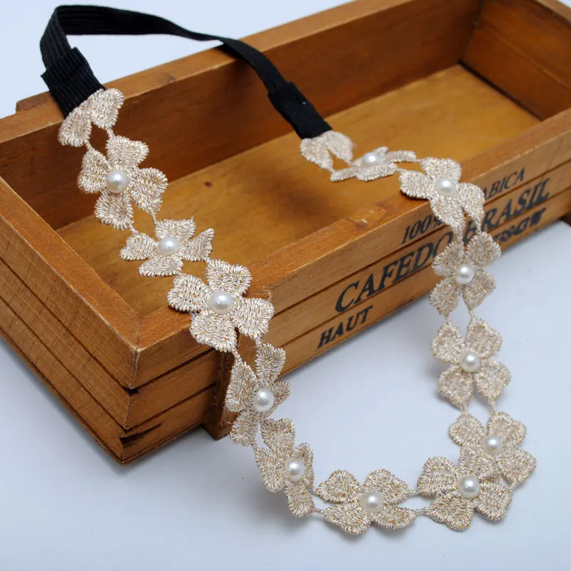 1 шт. кружевной ободок Клевер в стиле бохо с цветами и короной из 4 листьев хиппи