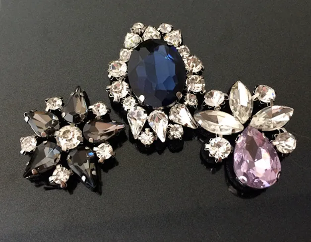 Кристальные Стразы Блестки и патчи для аппликации воротник из бусин Швейные