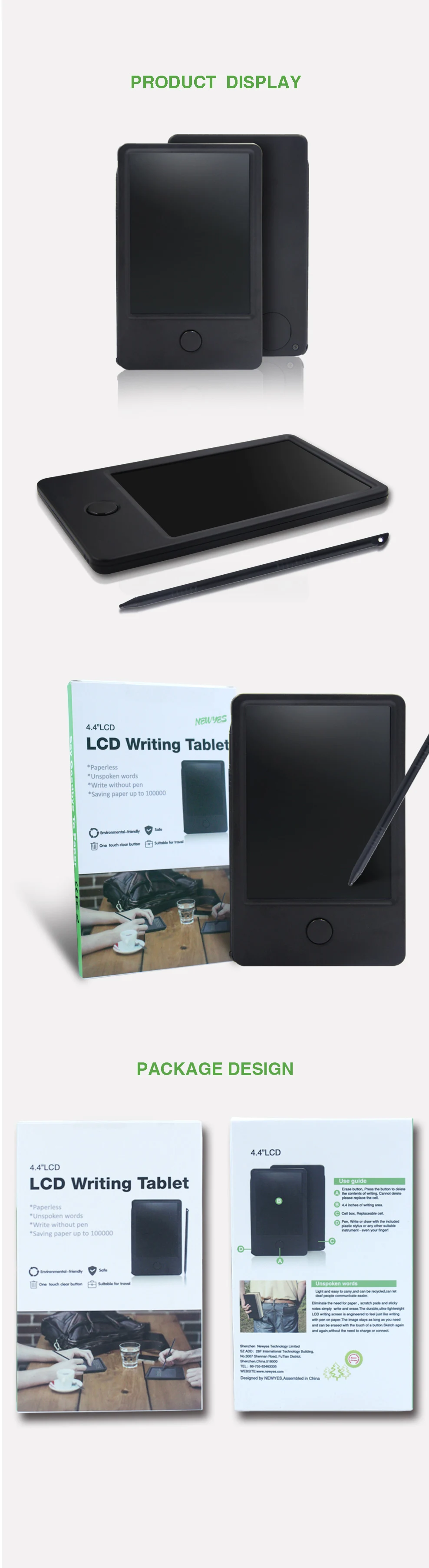 NEWYES портативный 4,5 дюймовый ЖК-планшет для записи pocketbook eWriter цифровой чертежный письмо от руки электронный графический планшет