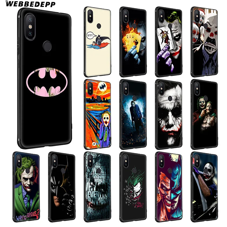 WEBBEDEPP Knight Joker Batman Soft Silicone Case for Xiaomi Redmi Note 7 6 6A 5 4 4X 4A S2 Plus Pro Lite Go |