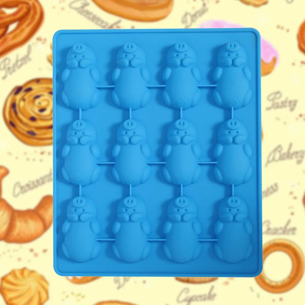 Дропшиппинг свинья силиконовая форма Шоколадные конфеты Gummy Maker ледяной Желе